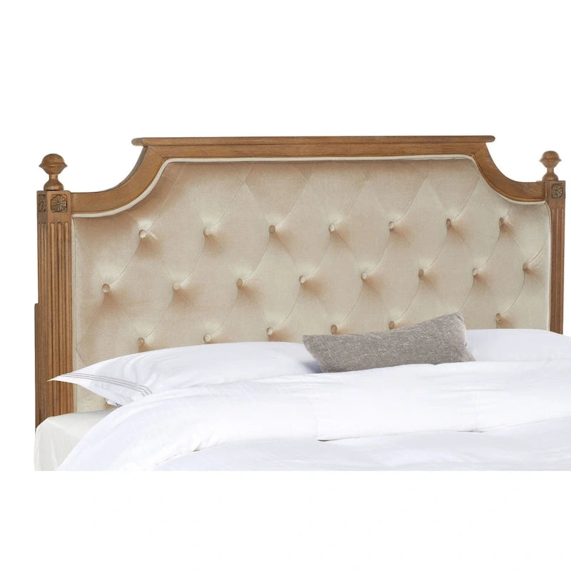 Rustic Wood Tufted Headboard