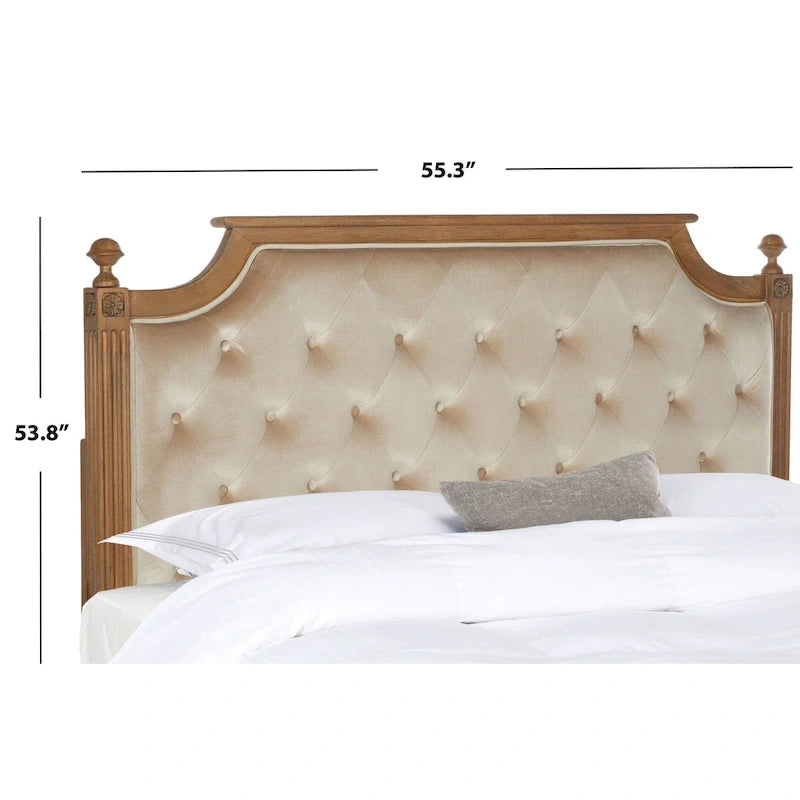 Rustic Wood Tufted Headboard