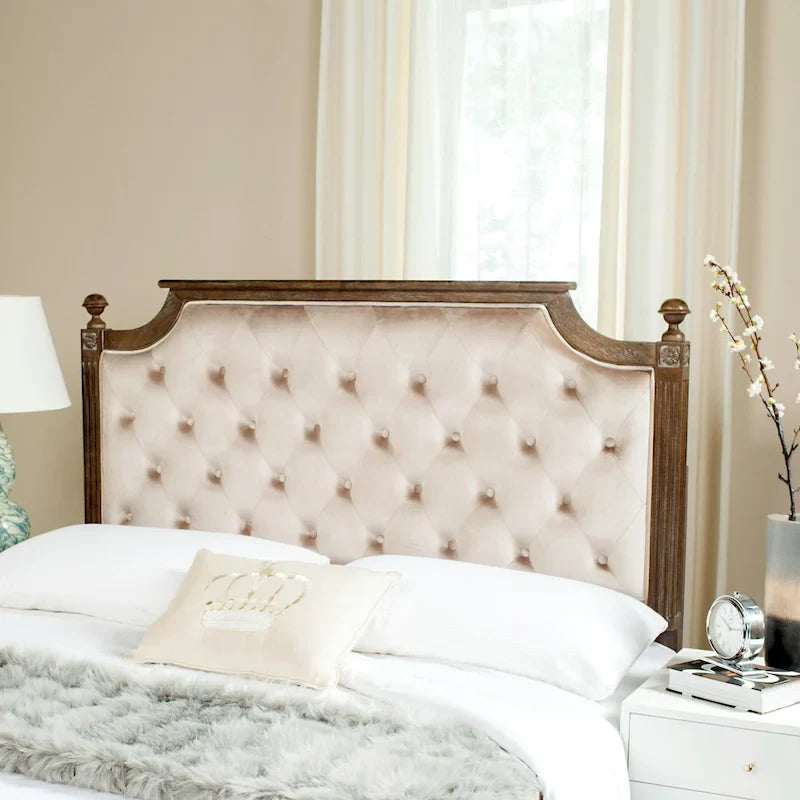 Rustic Wood Tufted Headboard