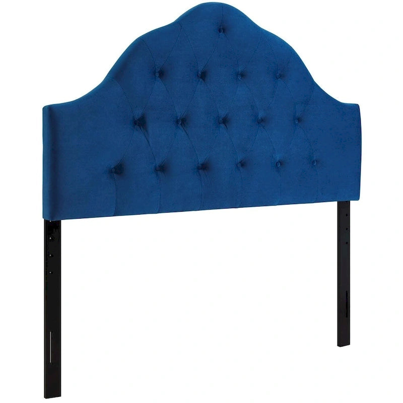  Labbsand Twin Diamond Tufted Velvet Headboard