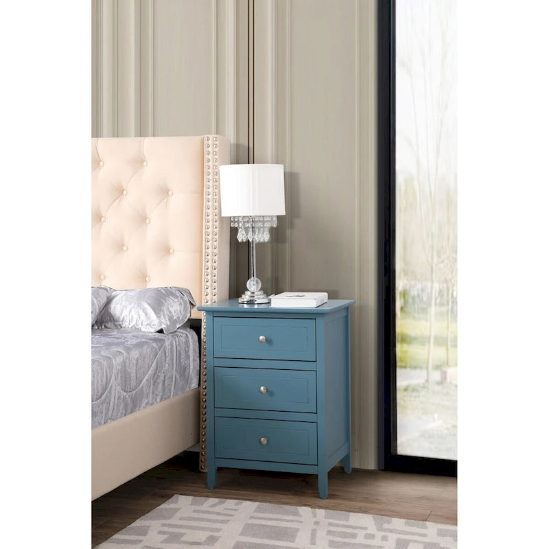 Nightstand with Extra Durability - Real Wood Veneers and Dove Tailed Drawers