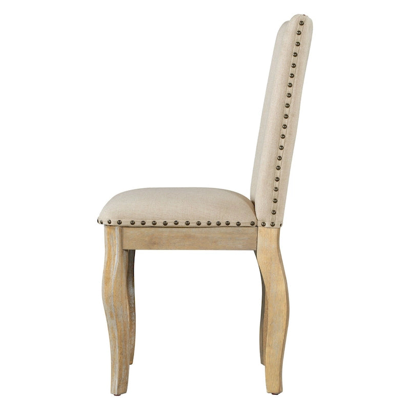 5-Piece Dining Set with Round Extendable Dining Table and Chairs