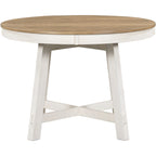 5-Piece Dining Set with Round Extendable Dining Table and Chairs