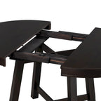 5-Piece Dining Set with Round Extendable Dining Table and Chairs