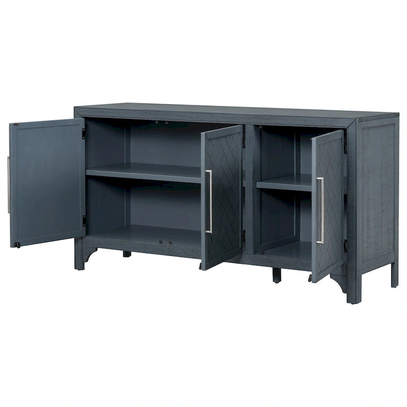 Storage Cabinet Sideboard with 3-door and Adjustable Shelves