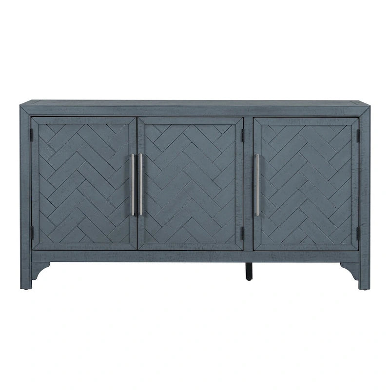 Storage Cabinet Sideboard with 3-door and Adjustable Shelves