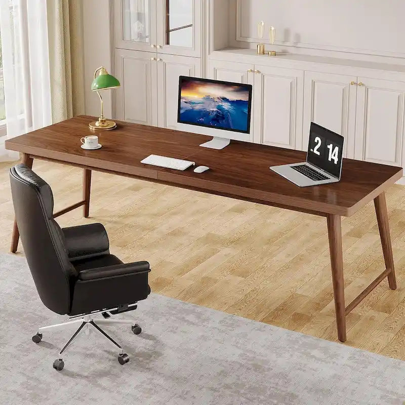 78.7 Wood Extra Long Desk, Large 2-Person Computer Desk Writing Desk